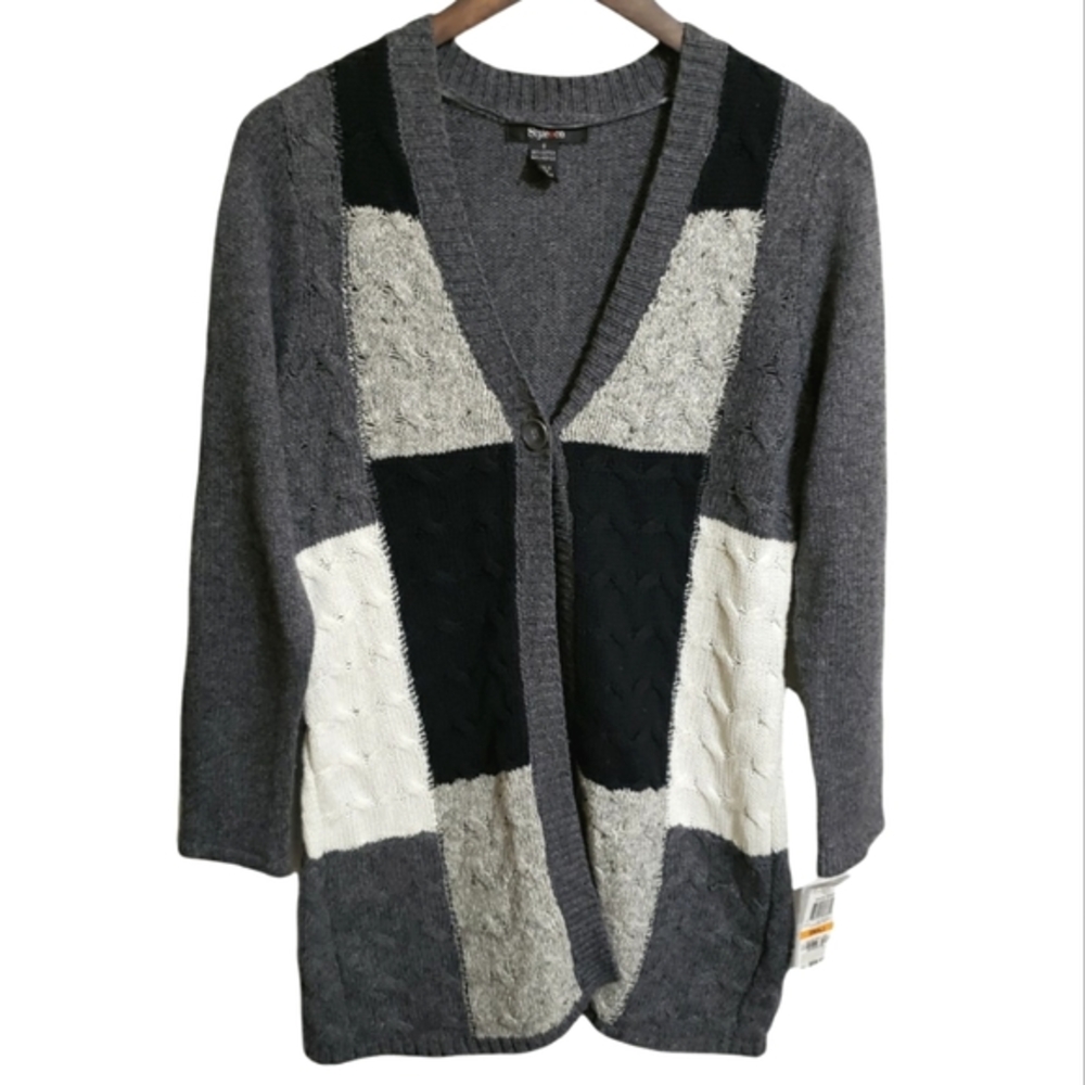 NWT Style & Company Colorblock Cardigan Sweater Size Small